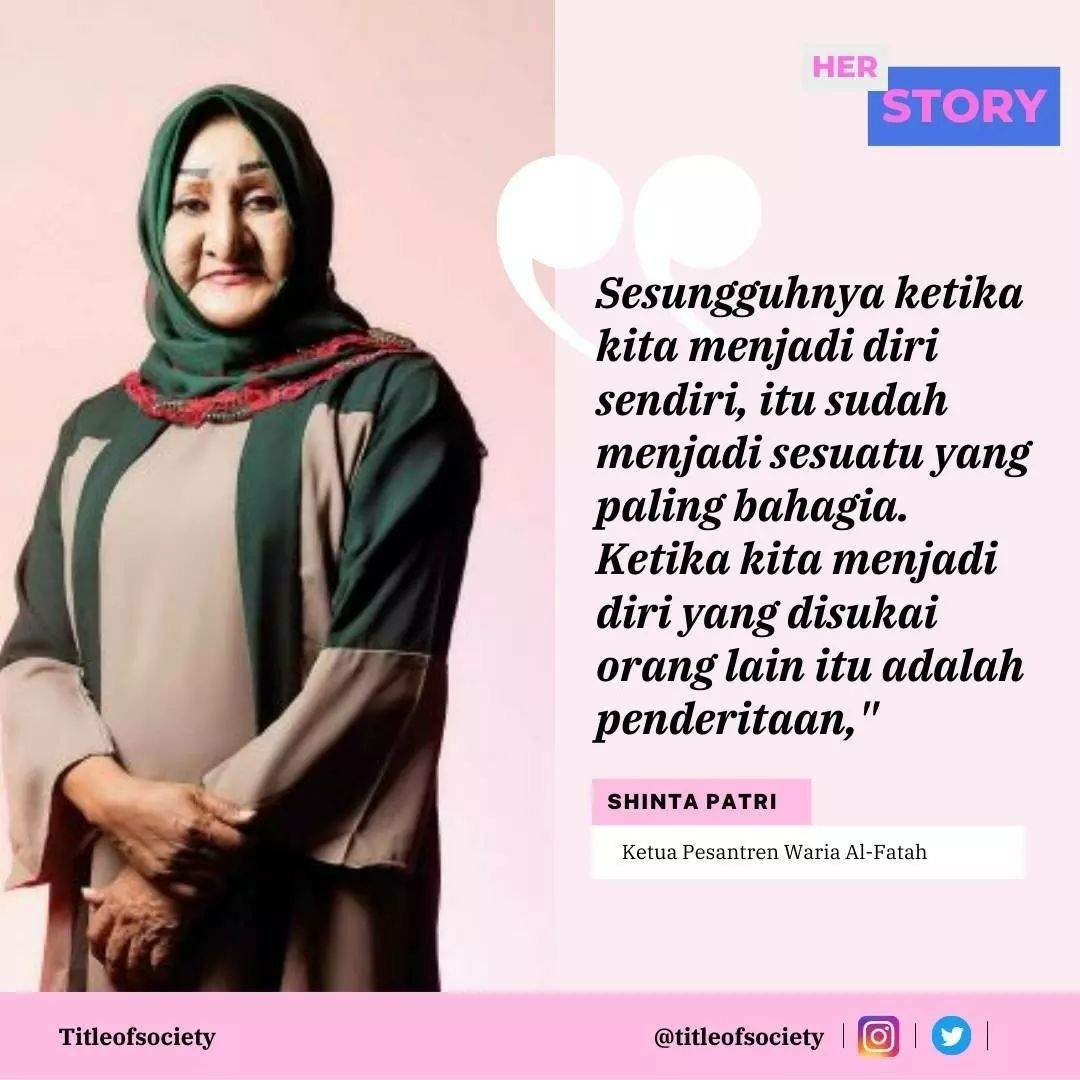 titleofsociety's tweet photo. [Let's Hear Her Story : Shinta Ratri]

Shinta Ratri a muslim transwomen, she strives to give trans children a better future.

Lets check this post to know more about her! 

#letshearherstory
#titleofsociety
#gender
#humanity https://t.co/le39WFy9ZL