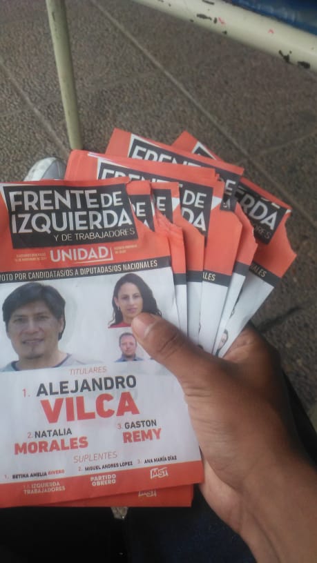 izquierdadiario's tweet photo. ⚠ #EleccionesArgentina 
👉🏾Denuncian que el oficialismo de Gerardo Morales, en la Provincia de Jujuy, sería el responsable de romper boletas del @Fte_Izquierda. 

Dicha fuerza logró ser primer fuerza electoral en distritos de la Provincia.

Si ves irregularidades: 388 470-3703 https://t.co/M6NYKivwG7