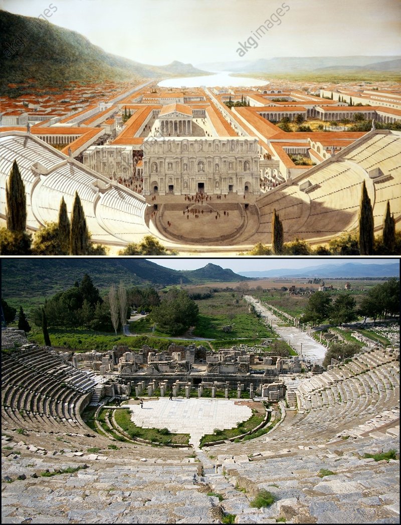 Archaeology & Art on Twitter "Then & Now Grand Theatre of Ephesus