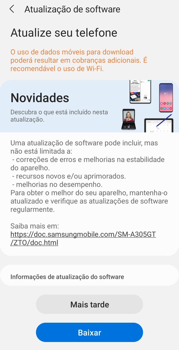 GoPiresS's tweet photo. Fala galera!!!
Saiu atualização para o Samsung Galaxy A30. Não deixe de conferir o seu smartphone por aí!
#GoPires #SMA305GT #Samsung #Galaxy #YouTubeGoPires #A30 #Atualização https://t.co/5R4XyKt7uB