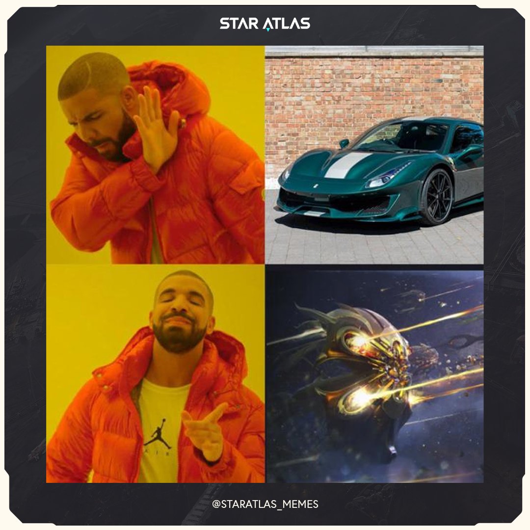 staratlas's tweet image. Today we're highlighting our community's content from the memes channel, one of our favorites in our Discord server. 🌌✨

What's your go-to Star Atlas meme?