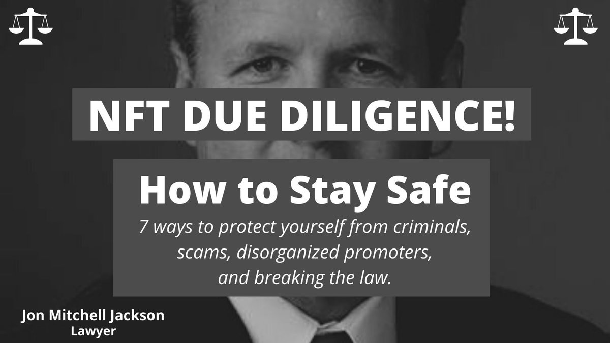mitchjackson's tweet photo. NFT DUE DILIGENCE- How to stay safe!

In this #Clubhouse Room (recorded), Mitch (also an #NFT creator and investor) shares 7 ways to protect yourself from criminals, scams, disorganized promoters, and breaking the law.

Tuesday, Nov 16th at 6pm ET. https://t.co/aem1oAzjV3 https://t.co/jPr2SYVSDM