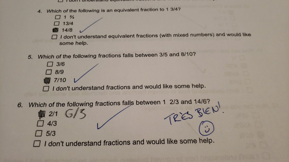 steve_burroughs's tweet photo. It is awesome that my son's teacher gives these options on math tests, allowing students to privately advocate for help. @GEDSB #ParisCentral #Math https://t.co/qWu9mdAZ1Y