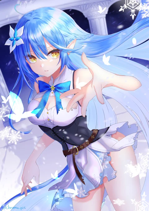 ラミィちゃんお誕生日おめでとうございます～!!🎉🎊🎉 
いつも真摯でしっかりもので優しいラミィちゃんを見ているととても幸せな気持ちになれます😊記念ライブも楽しみ!

#LamyArt 
#雪花ラミィ誕生祭2021 