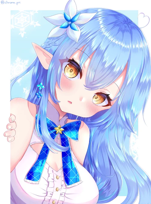 ラミィちゃんお誕生日おめでとうございます～!!🎉🎊🎉 
いつも真摯でしっかりもので優しいラミィちゃんを見ているととても幸せな気持ちになれます😊記念ライブも楽しみ!

#LamyArt 
#雪花ラミィ誕生祭2021 