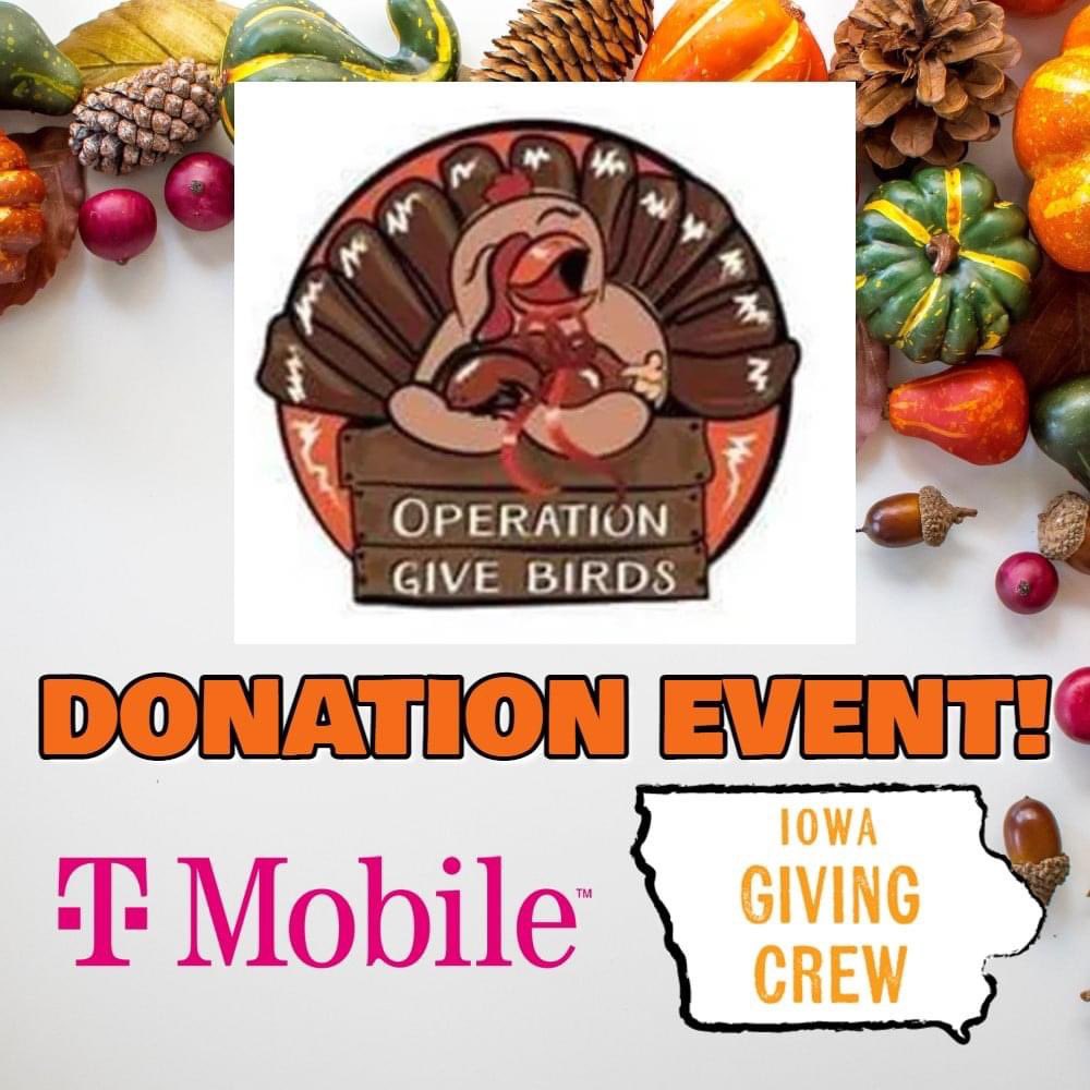 #beepbeep <a href="/TMobile/">T-Mobile</a> + <a href="/IAGivingCrew/">Iowa Giving Crew</a> + <a href="/ROCK_108/">ROCK 108</a> is at @hyvee on Edgewood rd. Stop by and help families in need for #Thanksgiving2021 #Operationgivebirds <a href="/CityofCRiowa/">City of Cedar Rapids</a> <a href="/JonFreier/">Jon Freier</a> <a href="/jackhjohnson/">Jack Johnson</a> <a href="/MikeSievert/">Mike Sievert</a>  <a href="/jwedlund/">Joey Wedlund</a> <a href="/TraceyNielsen99/">Tracey Nielsen</a> <a href="/katieschoenig/">Katie Erickson</a> @johnloughren <a href="/MairaKen/">Ken Maira</a> <a href="/SMac2204/">Sarah McIntyre</a>