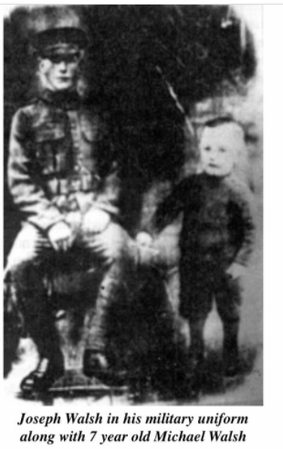 Remembering Catholic WW1 British army Veteran Joseph Walsh.    Unionist police gang killed him with a sledgehammer, and shot dead his 7 year old son.   Arnon street, Belfast April 1st 1922.     LWF.