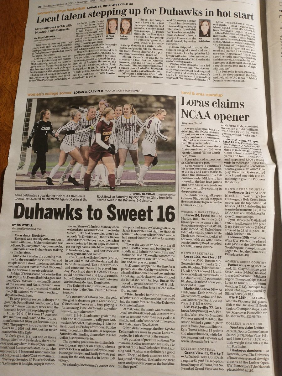 steeplechaser29's tweet photo. Nice page of sports right here....#GoDuhawks https://t.co/PSk99iZC3n