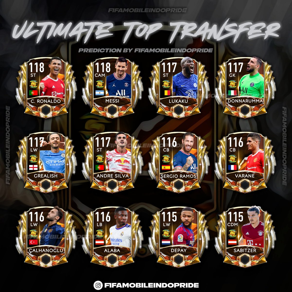 nodeepfm's tweet photo. Ultimate Top Transfer Prediction 🇮🇩

What do you think? 🤔

@Nakata767 @franginFM @LuixenS @DaveTheWawe @djmixfoo @enezsarioglu @FifaRuban @RkReddyFIFA @stopde_official @Sappurit @GraphicsGus @leaks_fm @FinallyHeSleeps https://t.co/XGcRrZ5cZT