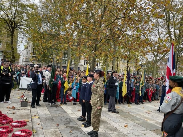 Fantastic to have two Islington Sea Cadets representing at #RemembranceSunday today.

We're currently parading on board HMS Belfast with City of London unit and recruiting 10 &amp; 11 Yr olds and instructors. Want to join? Click this link. 
sea-cadets.org/islingtonstoke…