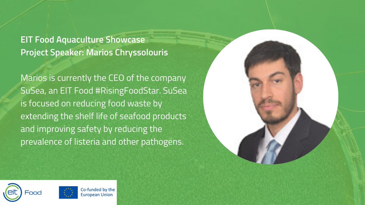 Reducing food waste & improving food safety are increasingly important!

@EITFood #RisingFoodStar SuSea is extending the shelf-life of seafood products &  reducing the microbial growth of harmful pathogens in products. 

Learn more at our event on 23 Nov!
bit.ly/2XJ1jea