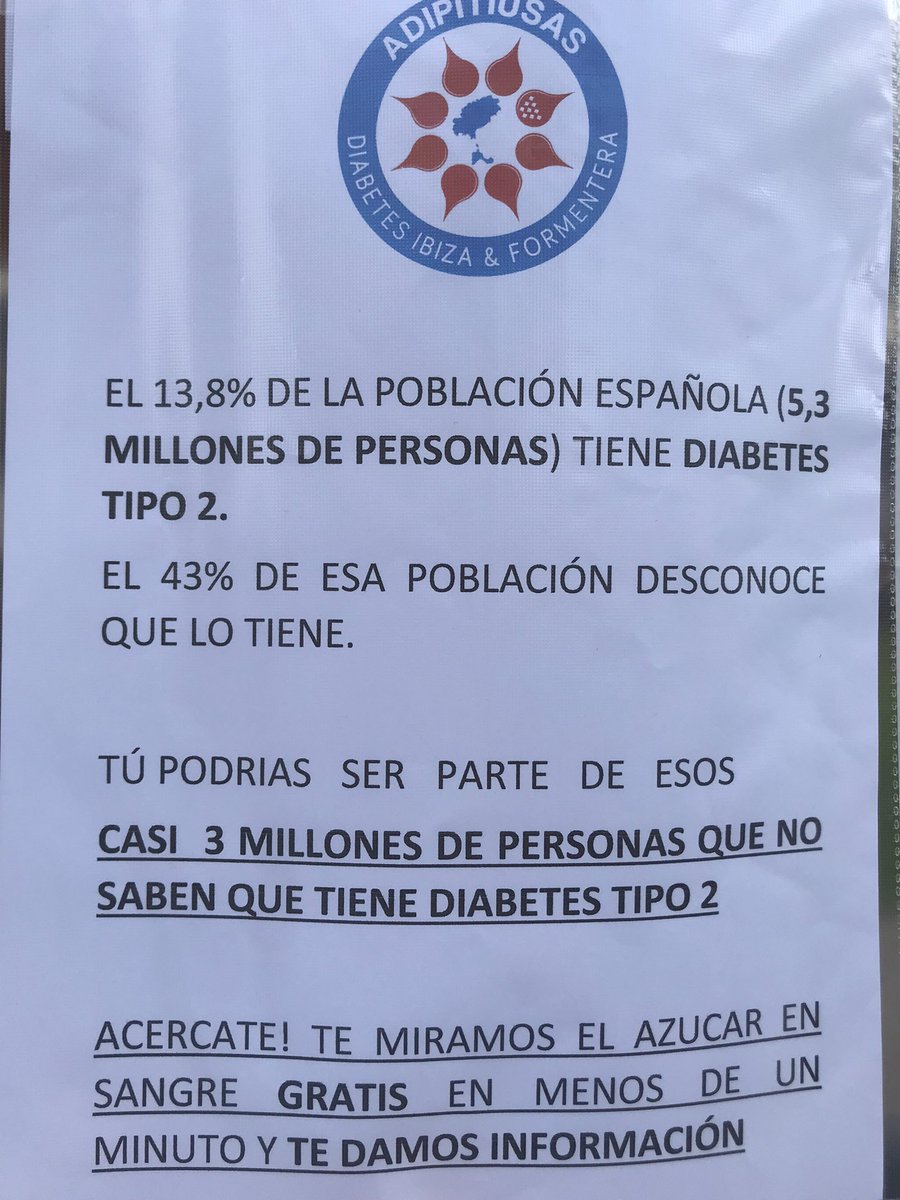 adipitiusas's tweet photo. Avui l’Ajuntament de Santa Eulàlia ens ha demanat col·laboració per donar visibilitat al dia mundial de la Diabetis. Gràcies!! https://t.co/ofFjasek70