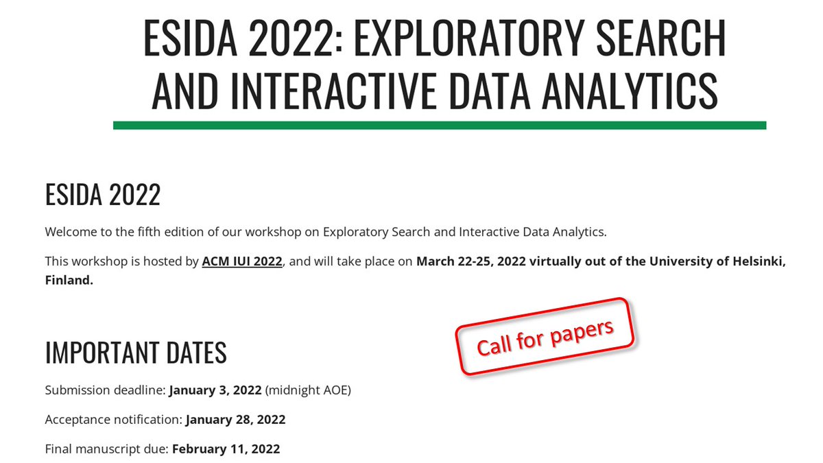Guess what? ESIDA 2022 CFP is out! Check out the website for full details:  sites.google.com/view/esida2022