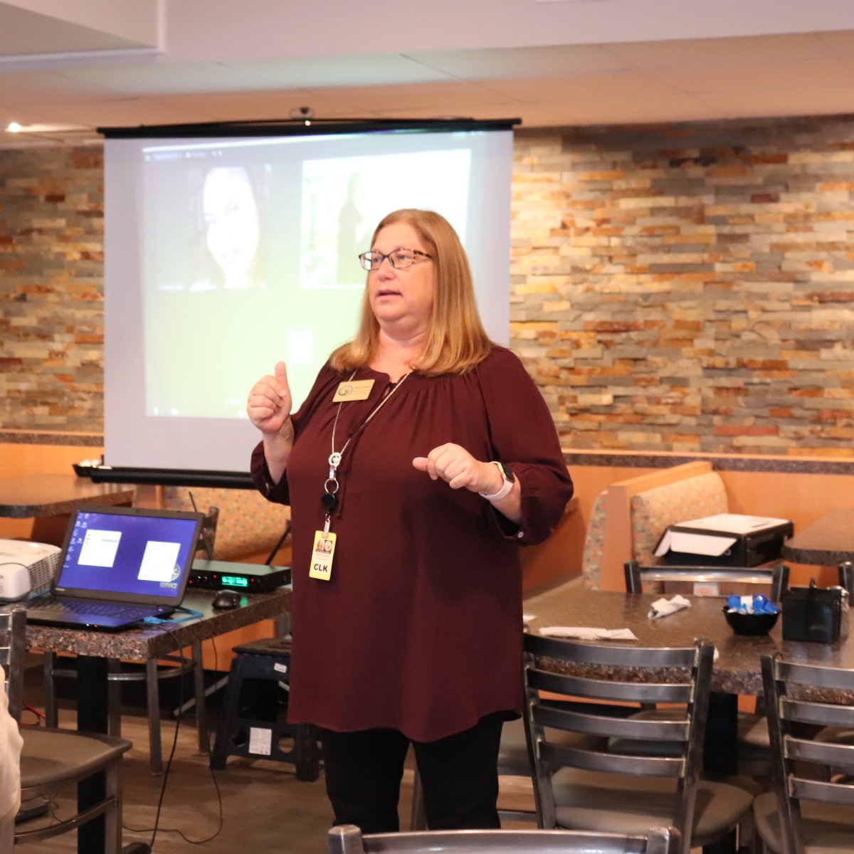 mibrotary's tweet photo. 10 Nov 2021 - Regular Meeting Guest Speaker, Rachel M. Sadoff, Brevard County Clerk of the Circuit Court and Comptroller. Rachel talked to the club on the function of the Clerk's office and her role as the Clerk.#RotaryDistrict6930  #MIBROTARY #Rotary #BrevardCounty @brevardclerk https://t.co/DbRLicgTAp