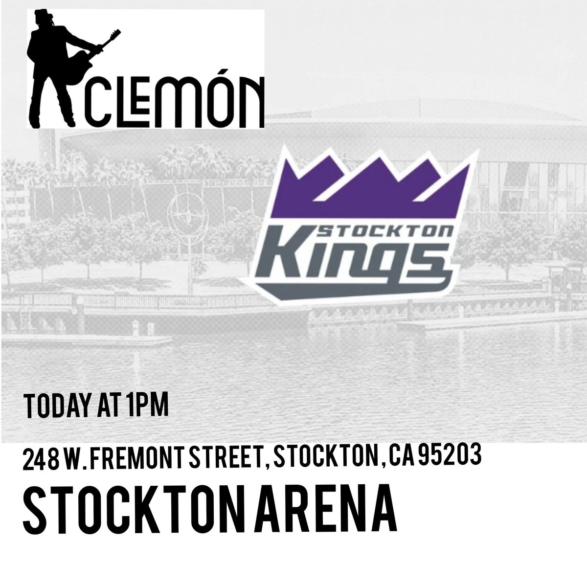 Clemonus's tweet photo. Pre-game show today for Stockton Kings vs Clippers game at 1pm. Visit https://t.co/LWrQcLgddH @EdanClay @StocktonKings @StocktonArena https://t.co/FWkyhLiVBG