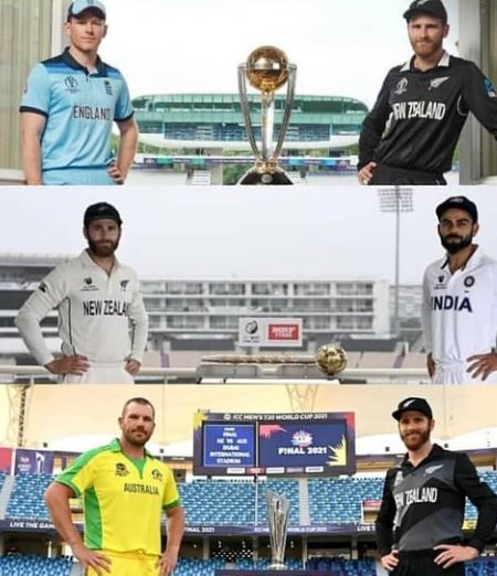 cric8talks's tweet photo. 🙄is this coincidence? 
The Captain who stands at the left wins 2011 cwc, 2015 cwc, 2019 cwc, icc test championship 2021 and today it's Aussies at left
#NZvAUS https://t.co/hSNnzSpDJK