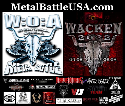 Don't be on musician's time...
Today (Nov 14th) is the LAST DAY to submit your band for Wacken Metal Battle USA
One independent American band to play at Wacken Open Air 2022
metalbattleusa.com/apply