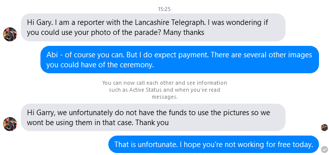 gazcook's tweet photo. Always nice to get requests to use my photos.
Not always nice when a newspaper asks for them for free.
#freelance #useitpayforit #photography #photojournalism #nuj @NUJ_LFB https://t.co/lgX0azrgH0