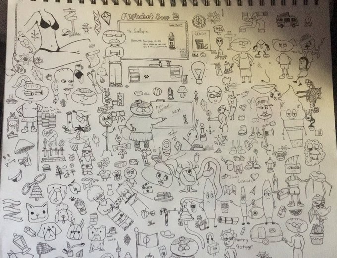 I drew an I Spy doodle page 😎 try to find my hidden objects. Don&rsquo;t spoil it for others 🙂 comment if you