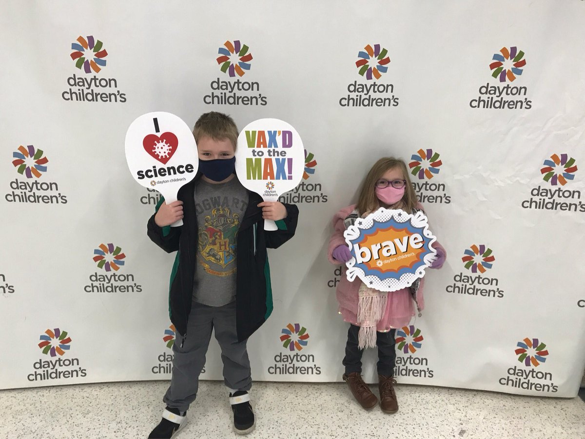 Brought both of my very excited children in for their first vaccine today at UD arena! From the moment we walked in the door until the moment we left, it was a breeze. Everyone was so  kind and reassuring. Seamless. @DaytonChildrens #AboveandBeyond4Kids #InThisTogetherOhio