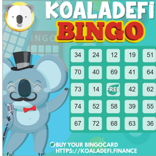 BINGO!
<a href="/KoalaDefi/">Koala Defi</a> #KoalaBingo
#BMextraChance

<a href="/JUSTer90569989/">M'aiq</a> 
<a href="/LaserFlow108/">레이저 플로우</a>