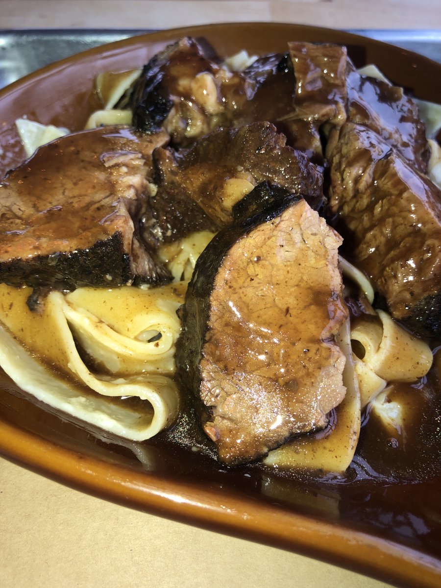 doc_watsons's tweet photo. Sunday's Special
Smoked Pot Roast over egg Pappardelle noodles with gravy and homemade cornbread.
Limited Quantity - Come early 
Only at Doc Watson's Smokehouse in Romeoville.
#potroast #smokedpotroast #docwatsons #bbq  #smokehouse https://t.co/lTXIrbwgeX