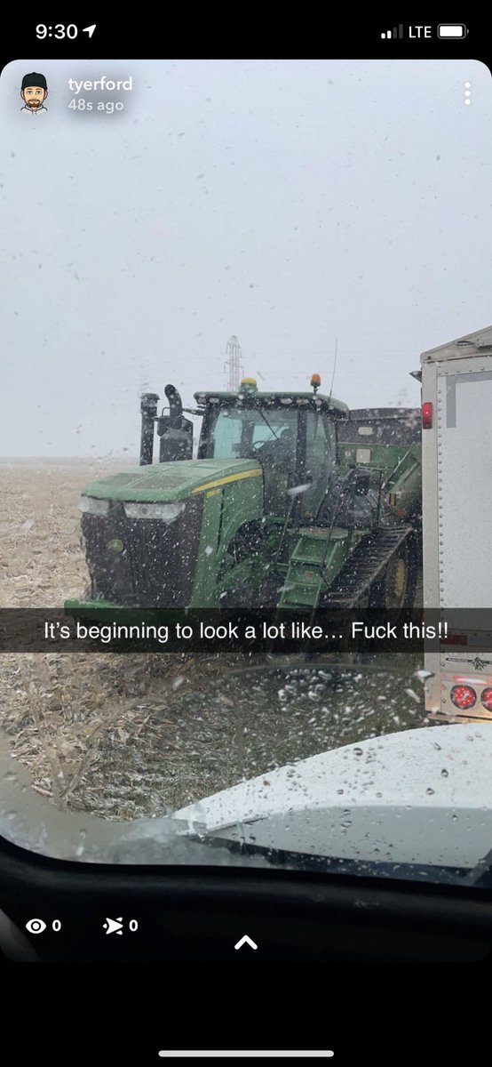 Shut down by Mother Nature once again #NorthwestOhio #Harvest21 #snowsucks