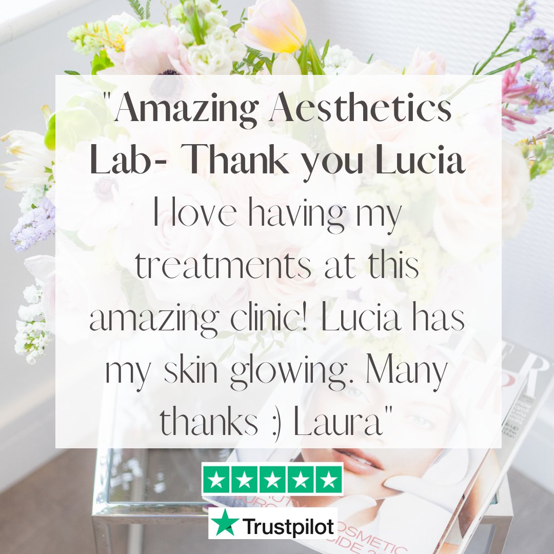 ⭐⭐⭐⭐⭐⁠
Thank you to our wonderful client for another fantastic <a href="/trustpilot/">Trustpilot</a> review! ⁠Our lovely Lucia is beyond delighted with your kind words and can't wait to see you again! ⁠
⁠
We have multiple treatments which can provide you with that glowing skin!