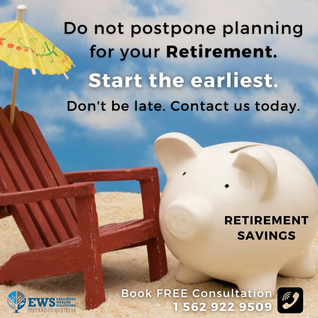 ewslife's tweet photo. πΈ RETIREMENT IS COSTLY. NOW is the right time to start building your retirement fund. We make retirement planning easy. Call us at 562-922-9509 to book FREE consultation session βοΈ
#lifeinsurance #retirementplanning #financialplanning #planahead #thescplan #ewslife #retirement https://t.co/BYeOTTsGlS