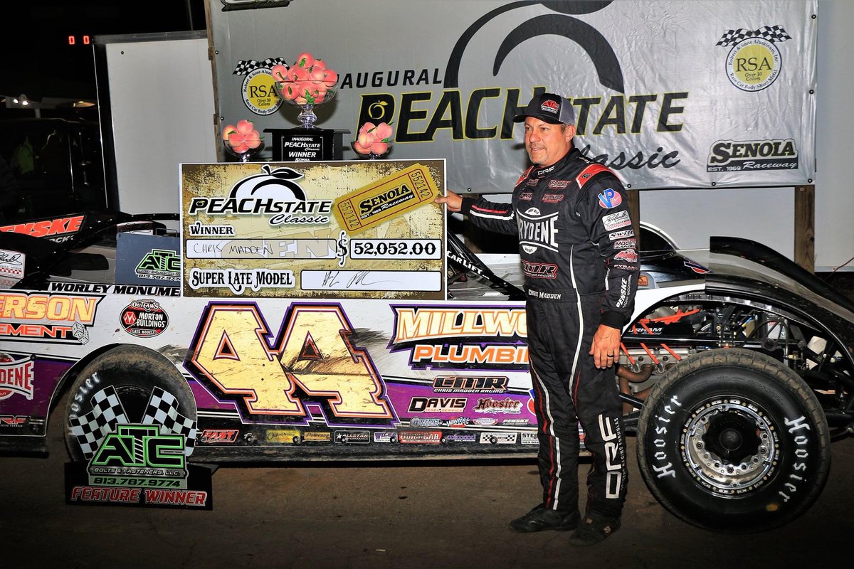 Victory as sweet as a Georgia peach! 🍑

Scored the $52,052 payday in last night’s inaugural #PeachStateClassic <a href="/SenoiaR/">Senoia Raceway</a>!

A huge thank you goes out to my family, crew, <a href="/TeamDrydene/">Drydene Performance Products</a> and all of our great sponsors for making it all possible. 🤙