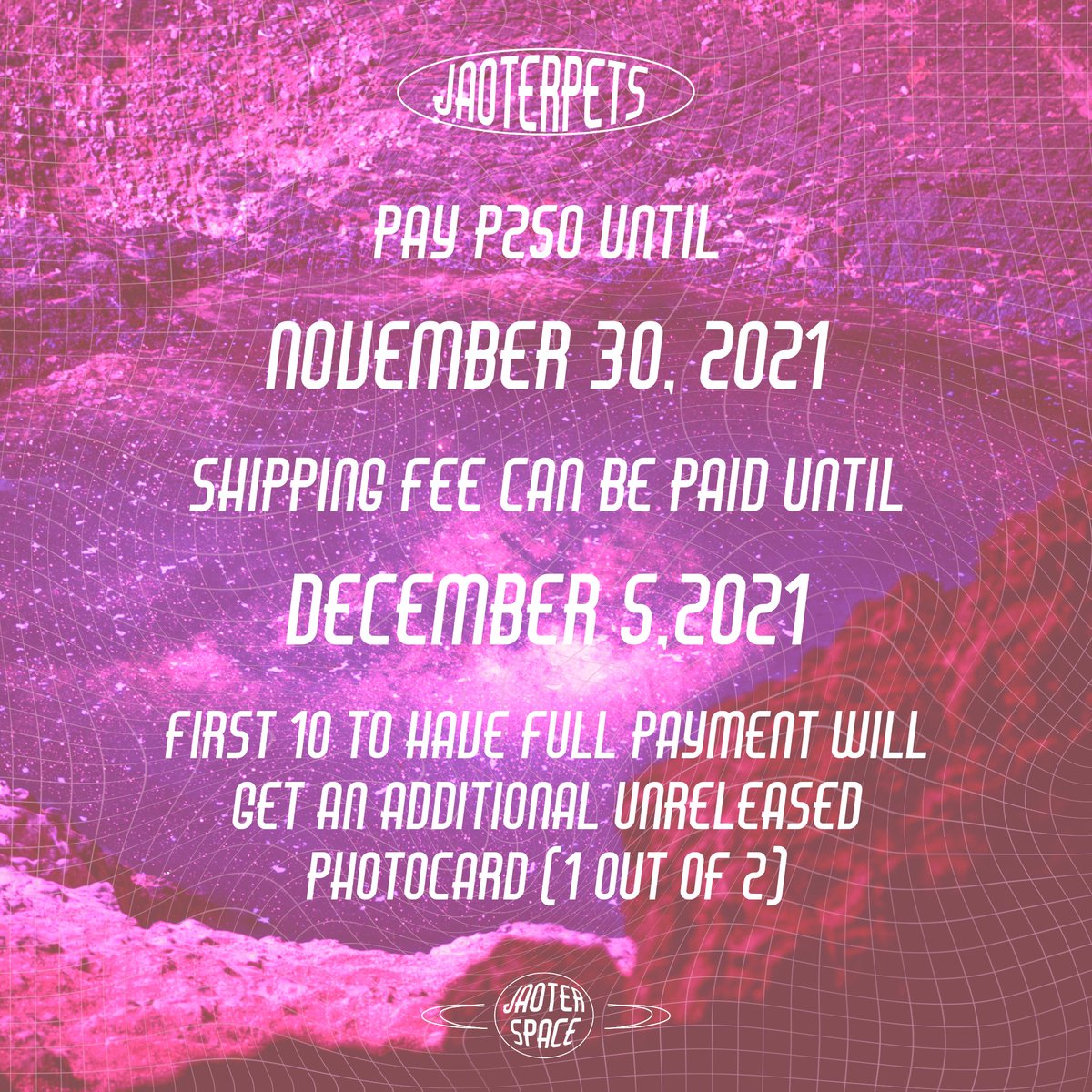 JAOterSpace_'s tweet photo. #JAOterPets: Cupsleeve Kit🚀

✨ Cupsleeve
✨ Banner
✨ 2 photostrips
✨ Polaroid
✨ Postcard
✨ 5 photocards
✨ Unreleased photocard(1 out of 2)

Price: 250 php(sf excluded)

Order form: https://t.co/0hdHYybJoF

#JAOterSpace
#JaoForTress https://t.co/E8y6ECx3hN