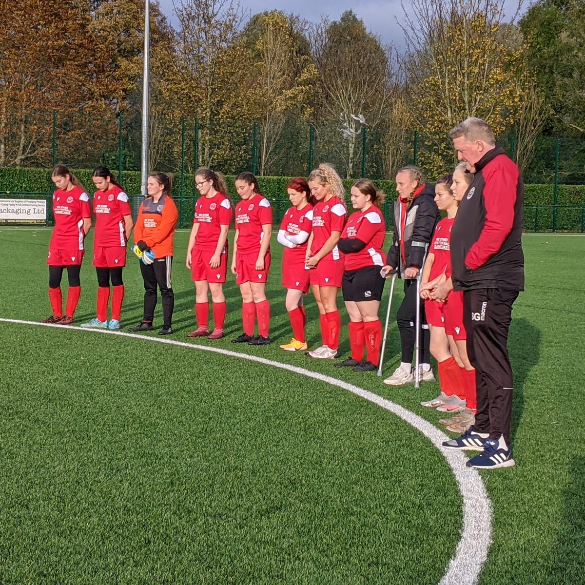 Our 9 players were magnificent before succumbing to Bradwell in the <a href="/sglfl/">Staffordshire Girls & Ladies Football League</a>
We started with 10 but lost Poppy to injury less than a quarter of an hour in.
We held out til 40th minute going into break only a goal down.
Supporters voted Eli POM
The boss gave the whole team her vote!