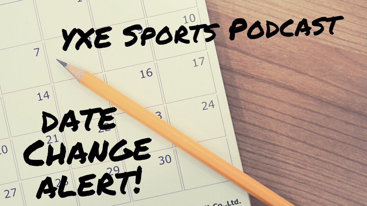 ❗️ DATE CHANGE ❗️
YXE Sports Podcast changes to Tuesday night! 

Beginning this week, catch <a href="/MattMorrison72/">Matt Morrison</a> at 6 p.m. every Tuesday as he kicks off the <a href="/knowYXE/">knowYXE</a> evening programming. Same great sports content...new night!