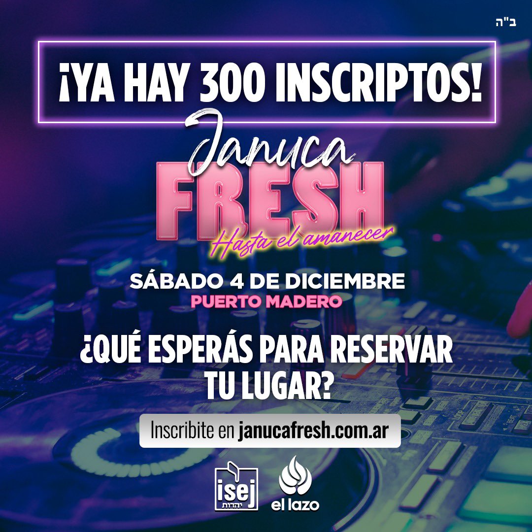 ISEJ's tweet photo. ➡️ ¡Faltan 3 semanas para la fiesta más linda del año! 🎉
❣️Sumate a la Fresh❣️

👉🏻 ¡No te cuelgues! Te esperamos para una noche increíble llena de sorpresas! 💗🎉
🔴 Inscribite en https://t.co/ES3UVUMQZk https://t.co/Z84BMLpwCx