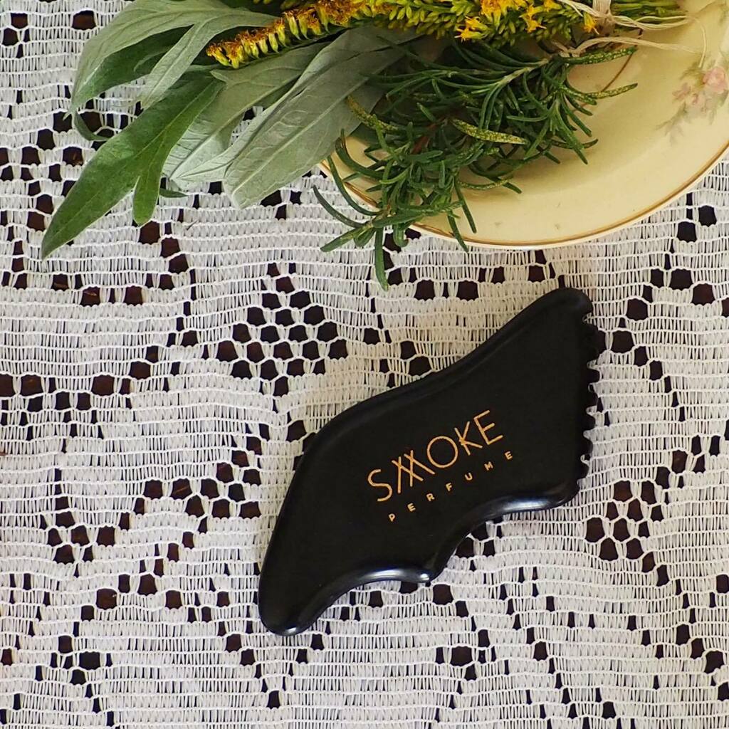 Gua sha stones are a gentle way to clear, smooth, plump, brighten, and tighten your skin over time. Gliding the tool upwards activates and tones the muscles to plump, tighten, and lift. Gliding it downward and away from the center of the face out toward the hairline drains l…