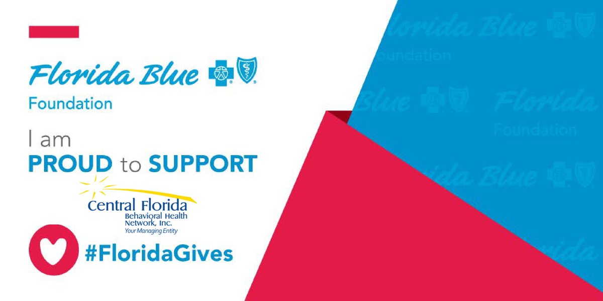 Stacycat67's tweet photo. @FLBlue - I am proud to support Central Florida Behavioral Health Network. @CFBHNetwork provides publicly funded mental health and substance abuse services to our community. They remind us recovery is possible, and they literally save lives! #FloridaGives https://t.co/Ub7uM29lws