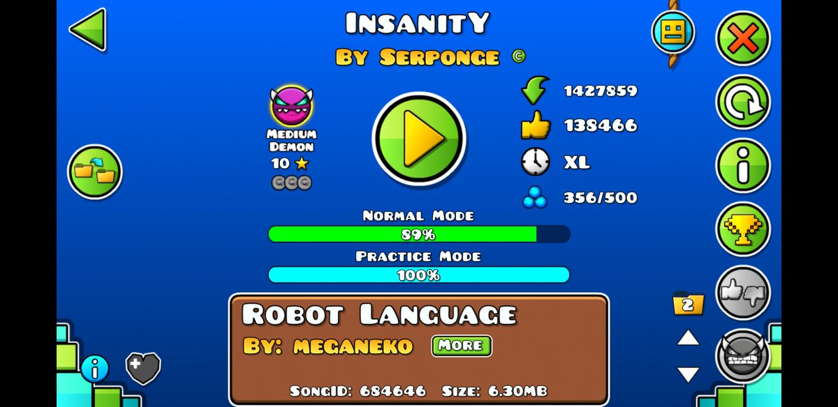 V6Flame's tweet photo. Been trying to beat this. Ended up dying at 89% OOF! https://t.co/VZsQEi5T5S