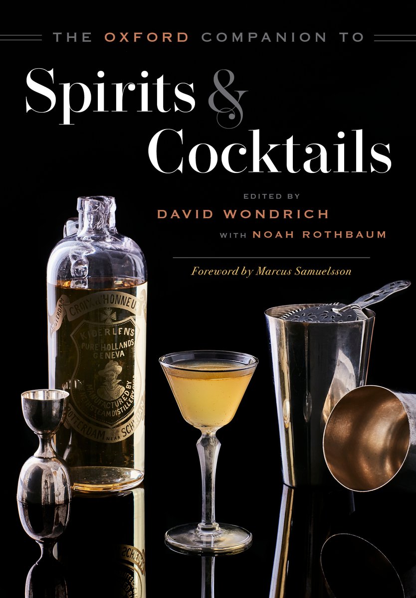 DavidWondrich's tweet photo. Well here's some bullshit: Amazon is selling the 99-page paperback on the left for $49. "Tony Williams" did not edit the Oxford Companion to Spirits and Cocktails, @NRothbaum and I did (right), and @OUPAcademic published it, not Mr. Williams. And it's 860 pages, hardcover. https://t.co/fbqxHt9wy5