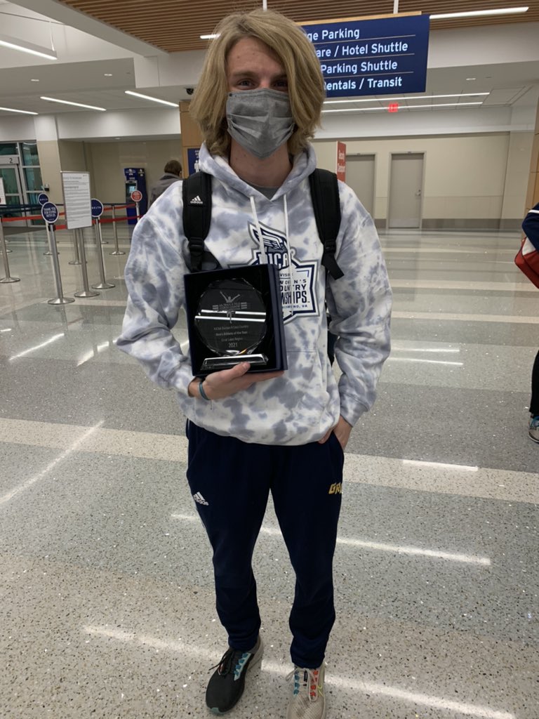 XcRaider's tweet image. Forgot to mention that Coleman Clark is also coming home with some pretty cool hardware for being named the USTFCCCA Great Lakes Region Men’s Athlete of the Year! Congrats Coleman!
