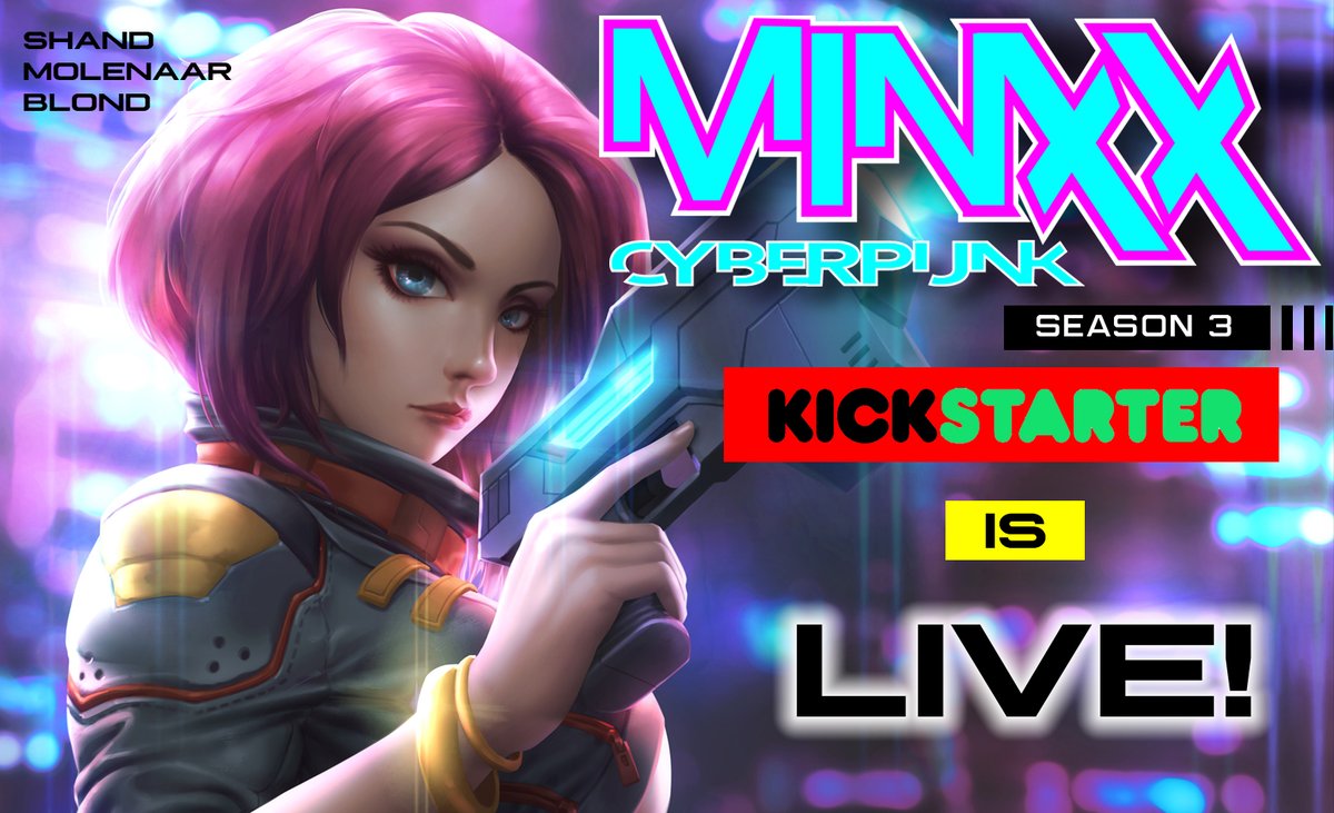 MinxxCyberpunk's tweet photo. #MINXXCYBERPUNK is #live on #Kickstarter 
KICKSTARTER LINK https://t.co/Wg0FYj2Lnp

#Minxx #cyberpunk #deathcore #supportcomicshops #supportusonkickstarter #supportindiecomics #baddass #sexy #eyecandy #sexybountyhunter #indiecomics #cyberpunkfantasy #animegirl #anime #2021 #city https://t.co/DofHvVOBYR