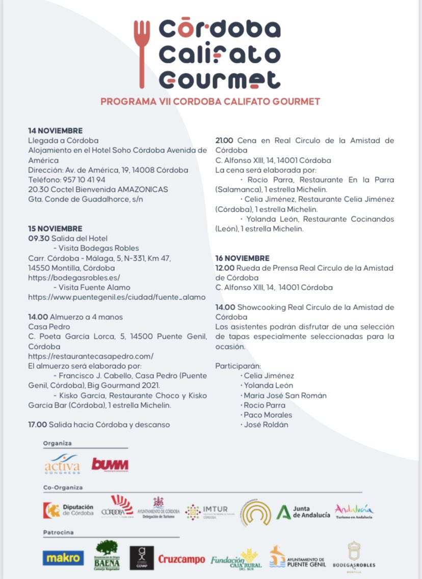 Ya estamos viajando con <a href="/Renfe/">Renfe</a> en el #AVE camino de #Córdoba Hoy comienza nuestra experiencia <a href="/califatogourmet/">califato gourmet</a> #califatogourmet2021 Un meticuloso programa donde disfrutaremos de <a href="/bodegasrobles/">Bodegas Robles</a> o de la magia de las estrelladas <a href="/Yolicocinandos/">YoliCocinandos</a> Rocío Parra <a href="/_EnLaParra/">enlaparra</a> y <a href="/celia_rest/">RestCeliaJiménez</a>