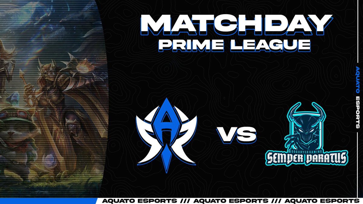 Aquato eSports (@aquato_esports) on Twitter photo MATCHDAY
15 minutes to go until our League of Legends team is competing in the <a href="/PrimeLeague/">Die Techniker Prime League</a> Division 3.3
<a href="/Aquato_eSports/">Aquato eSports</a> 🆚 <a href="/SemperParatusG/">Semper Paratus</a>
Good luck boys, we got this 🚀 | #aquatofam MATCHDAY
15 minutes to go until our League of Legends team is competing in the <a href="/PrimeLeague/">Die Techniker Prime League</a> Division 3.3
<a href="/Aquato_eSports/">Aquato eSports</a> 🆚 <a href="/SemperParatusG/">Semper Paratus</a>
Good luck boys, we got this 🚀 | #aquatofam