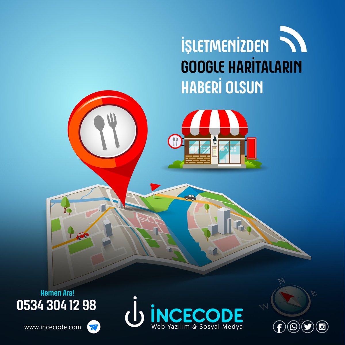 incecode's tweet photo. Hemen işletmenize “GOOGLE HARİTA KAYDI”
yapalım bölgenizdeki müşteriler sizi
kolayca bulsun.

✅Sipariş Yazılımları
✅E-Ticaret Siteleri
✅Kurumsal Siteler
✅Restaurant E-Menu
✅Logo-Kartvizit-Bilboard-Broşür Tasarımları
✅QR Kodlu Menü
✅Tablet Menü
✅Ön Muhasebe Yazılımı https://t.co/UTb4XcTe7x
