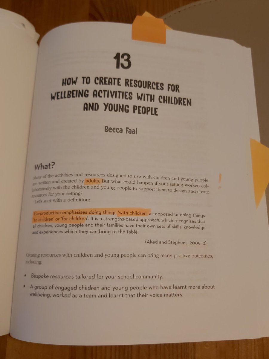 MarkGoodwin8's tweet photo. @BeccaFaal @JaneBee2 @CeriStokes @nourishworkplce @theresehoyle @Frederika_R Back at you @BeccaFaal ! 
If anybody is looking for a starting point to work on #Wellbeing WITH children (as oppossed to TO or FOR) ch. 13 of #BigBookWellbeing takes you through a four session primer. Brilliant stuff! 
#OverToYou https://t.co/sCxDHLHUp4