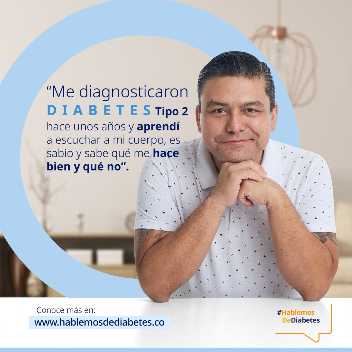 Hablemosdediab1's tweet photo. Gerardo nos contó su historia, ahora te invita a alzar tu voz para que este 14 de noviembre #DiaMundialDeLaDiabetes seamos más los que decimos #LaDiabetesNoMeDetiene.

Si quieres conocer más historias como la de Gerardo visita nuestro Instagram @hablemosde.diabetes https://t.co/4KFLpnZh98
