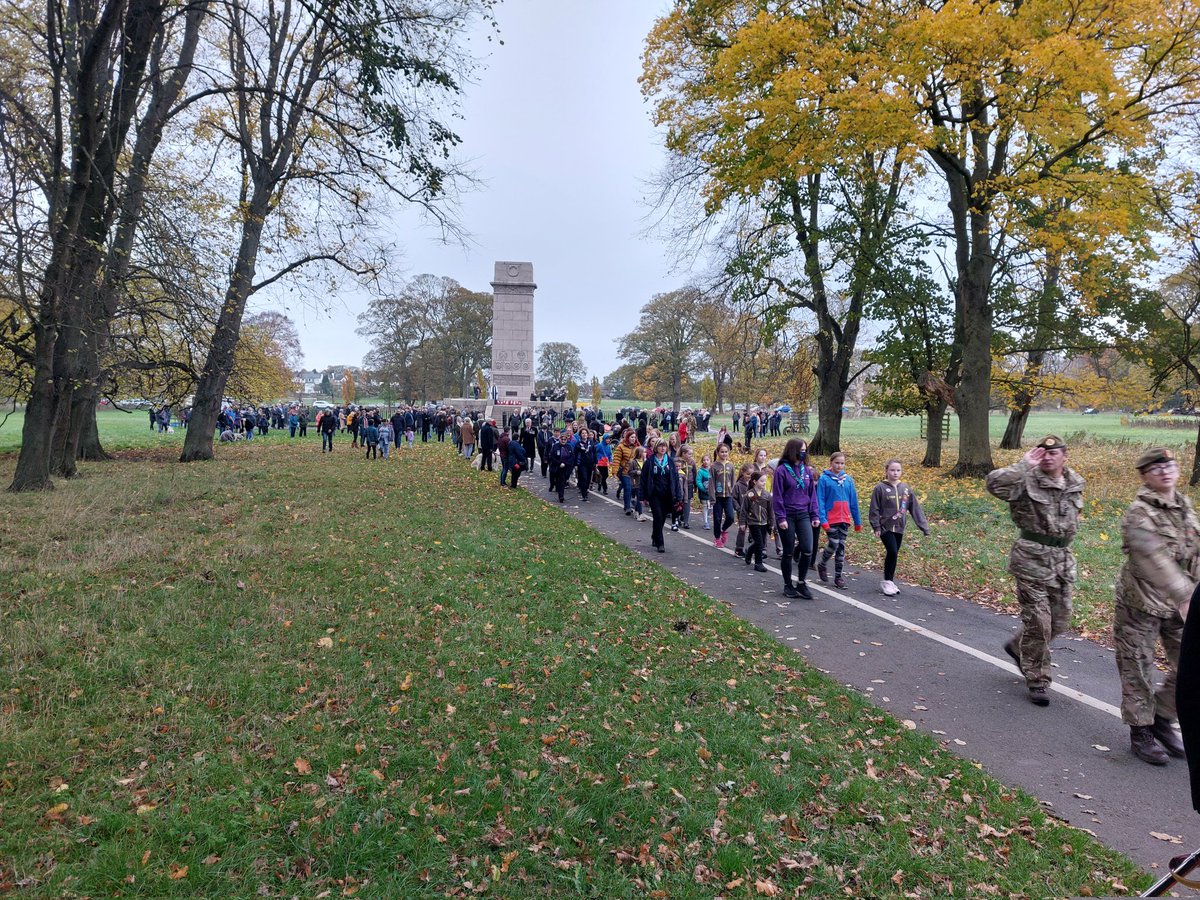 PeterHensman1's tweet photo. The Remembrance Day Service at the Cumberland and Westmorland Memorial in the fine setting of Rickerby Park Carlisle has become increasingly well attended in recent years. https://t.co/S1QrqvuPVV