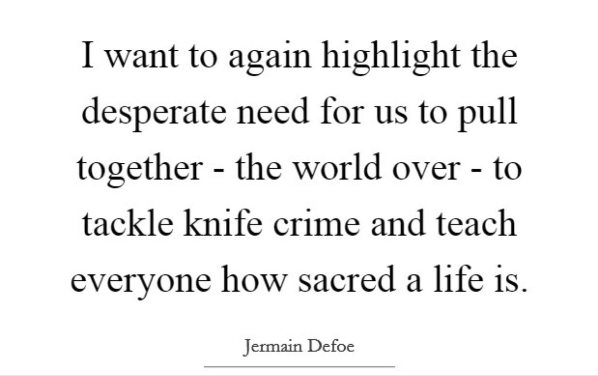 Such sad news over the weekend. 
Another young life lost due to knife crime 🔪 , and so close to home too!.😢

TOGETHER, IN UNISON, WE MUST BUILD A BRIGHTER FUTURE FOR OUR YOUNG PEOPLE! 💚 #DropTheKnife 

#Knifecrime #LivesNotKnives #Knifefree

@EMCYP_ @laurielorry @kazlar76