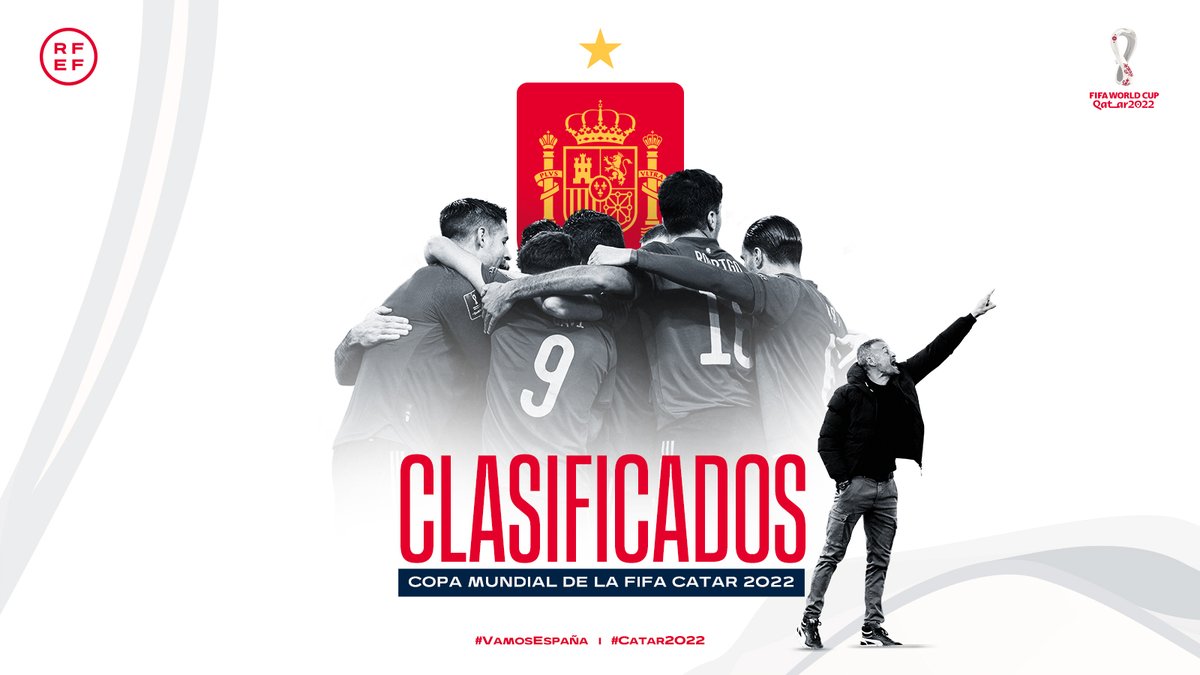 SEFutbol's tweet photo. 🏁 ¡¡FINAL EN LA CARTUJAAAAA!! ¡¡ESTAMOS EN EL MUNDIAL!!

⭐️ La @SeFutbol se asegura el billete para la próxima cita mundialista en #Catar2022 gracias al gol de @AlvaroMorata.

👏🏻 ¡¡GRACIAAAAS, SEVILLA!! ¡¡GRACIAAAS, AFICIÓN!! ¡¡ES VUESTRO!!

🇪🇸 🆚 🇸🇪 | 1-0 | 90+4’

#VamosEspaña https://t.co/rkkvwdKNpZ