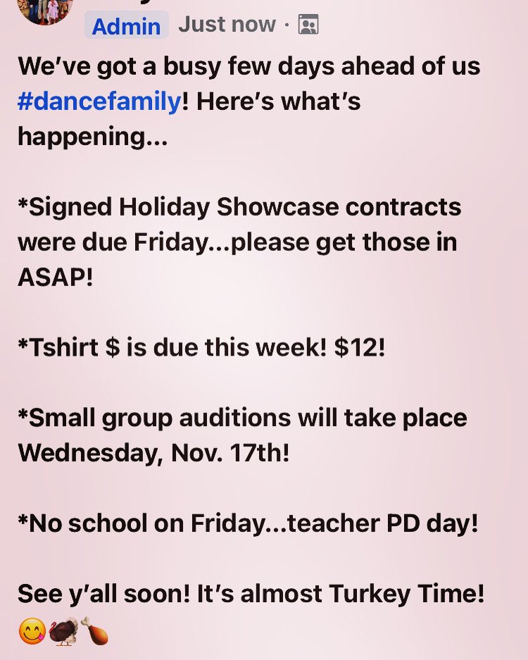 Let’s work hard and get a lot done in these next few days! 💪<a href="/MPMSVPA/">Mt.PleasantMiddleVPA</a> <a href="/harkmc/">Melissa Harkreader</a> <a href="/dldugger/">Donald Dugger</a> <a href="/MikeMit42546882/">TSU-Art Education Coordinator</a> #dancefamily #tistheseason