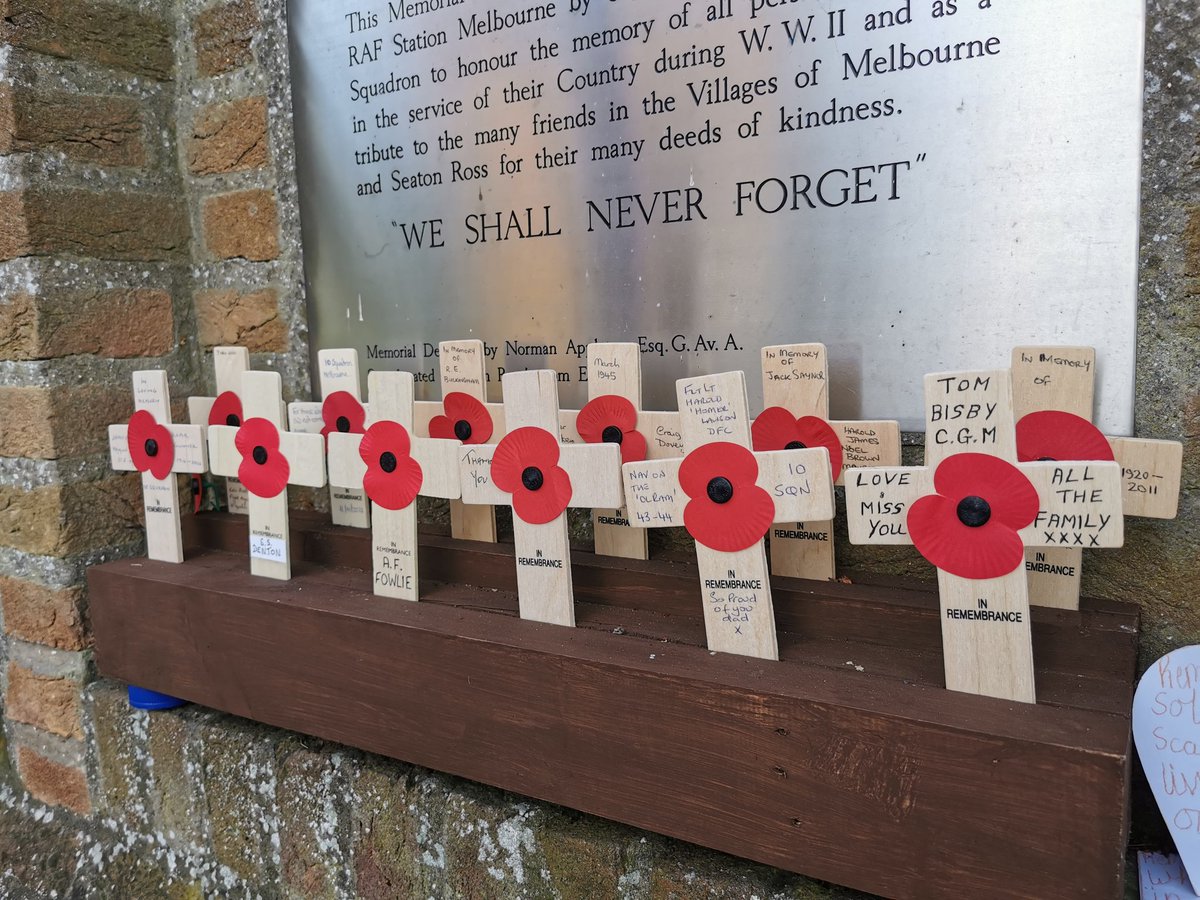 A superb Yorkshire morning today for our <a href="/10Association/">10 Sqn Association</a> Remembrance Service at former #RAFMelbourne. Finally, we were able to gather together with good friends to remember those who served on the Squadron in WWII. 'Rem Acu Tangere'